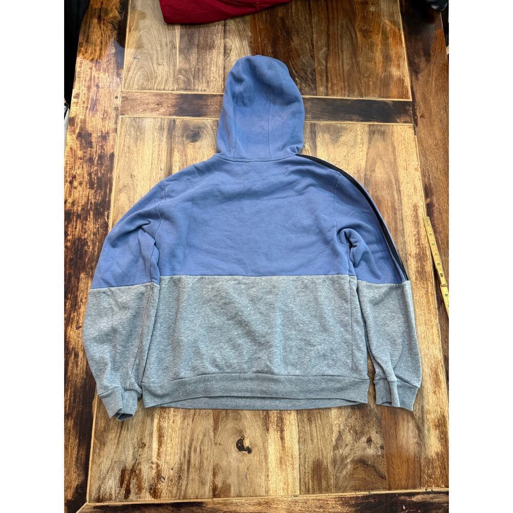 Adidas Boy's Blue & Gray Long Sleeves Side Stripe Fleece Hoodie Size Large - Picture 6 of 6